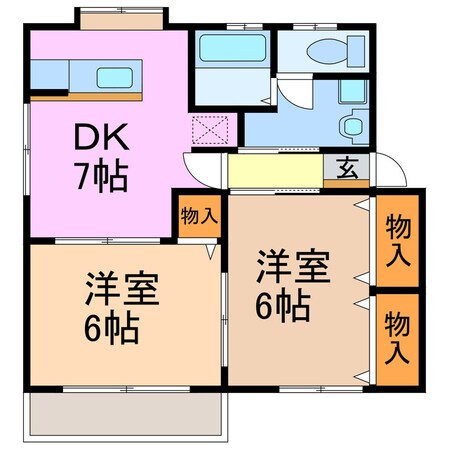 セゾン神沢の物件間取画像